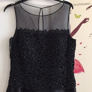 Black long formal dress.